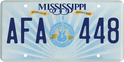 MS license plate AFA448