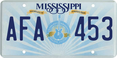 MS license plate AFA453