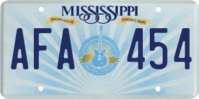 MS license plate AFA454
