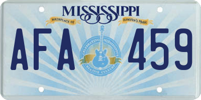 MS license plate AFA459