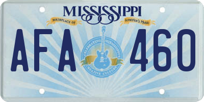 MS license plate AFA460