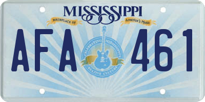 MS license plate AFA461