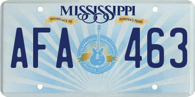 MS license plate AFA463