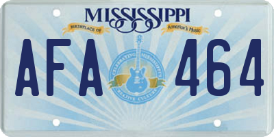 MS license plate AFA464