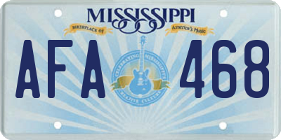 MS license plate AFA468
