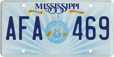 MS license plate AFA469