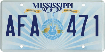 MS license plate AFA471