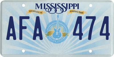 MS license plate AFA474