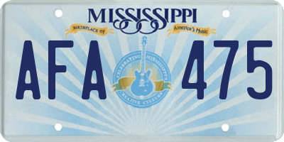 MS license plate AFA475