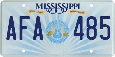 MS license plate AFA485