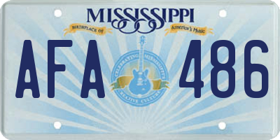 MS license plate AFA486