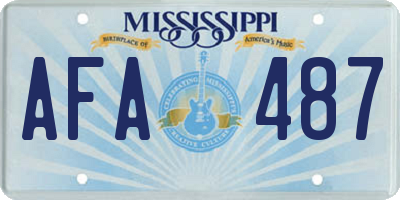 MS license plate AFA487