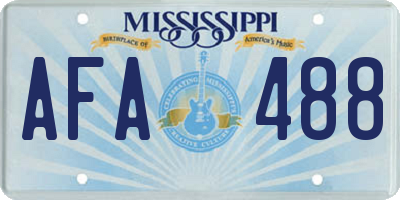 MS license plate AFA488