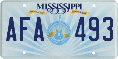 MS license plate AFA493