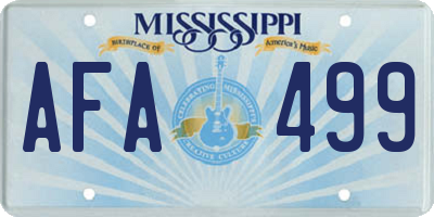 MS license plate AFA499