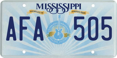 MS license plate AFA505