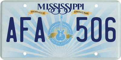 MS license plate AFA506