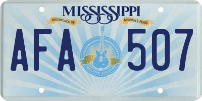 MS license plate AFA507