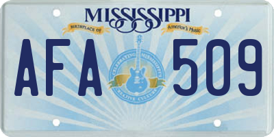 MS license plate AFA509