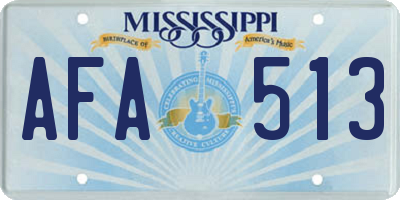 MS license plate AFA513