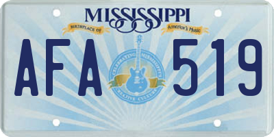 MS license plate AFA519