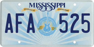 MS license plate AFA525