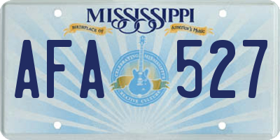 MS license plate AFA527