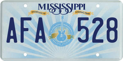 MS license plate AFA528