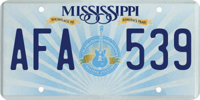 MS license plate AFA539
