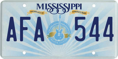 MS license plate AFA544