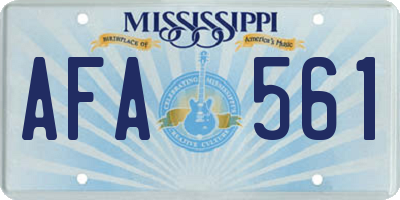 MS license plate AFA561
