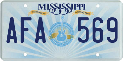MS license plate AFA569