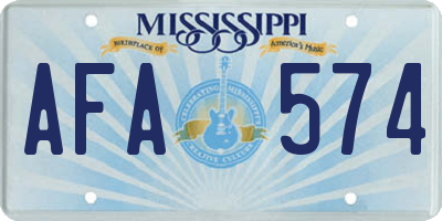 MS license plate AFA574