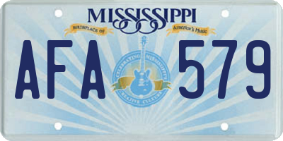 MS license plate AFA579