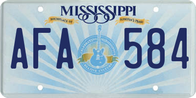MS license plate AFA584