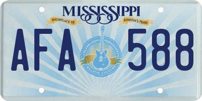 MS license plate AFA588