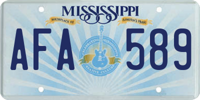 MS license plate AFA589