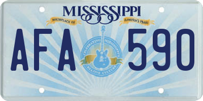 MS license plate AFA590