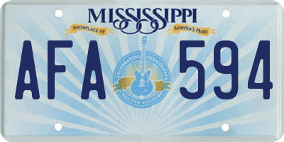 MS license plate AFA594