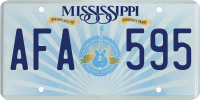 MS license plate AFA595