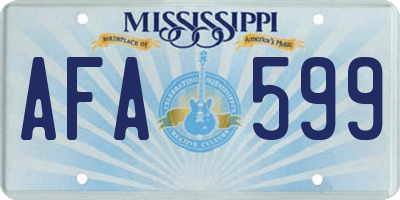 MS license plate AFA599