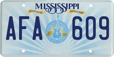 MS license plate AFA609