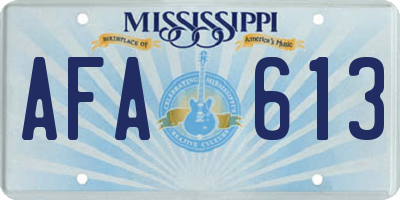 MS license plate AFA613