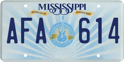 MS license plate AFA614
