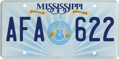MS license plate AFA622