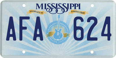 MS license plate AFA624