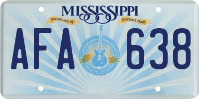 MS license plate AFA638
