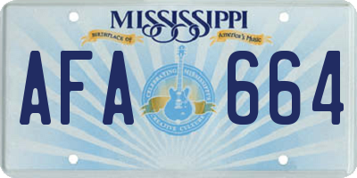 MS license plate AFA664