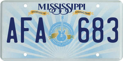 MS license plate AFA683