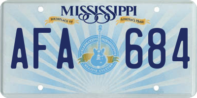 MS license plate AFA684